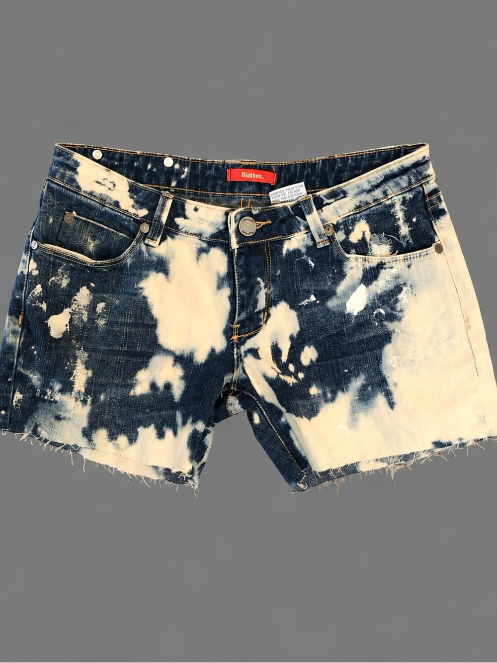 Cropped Destroyed Acid Wash Hot Pants Shorts